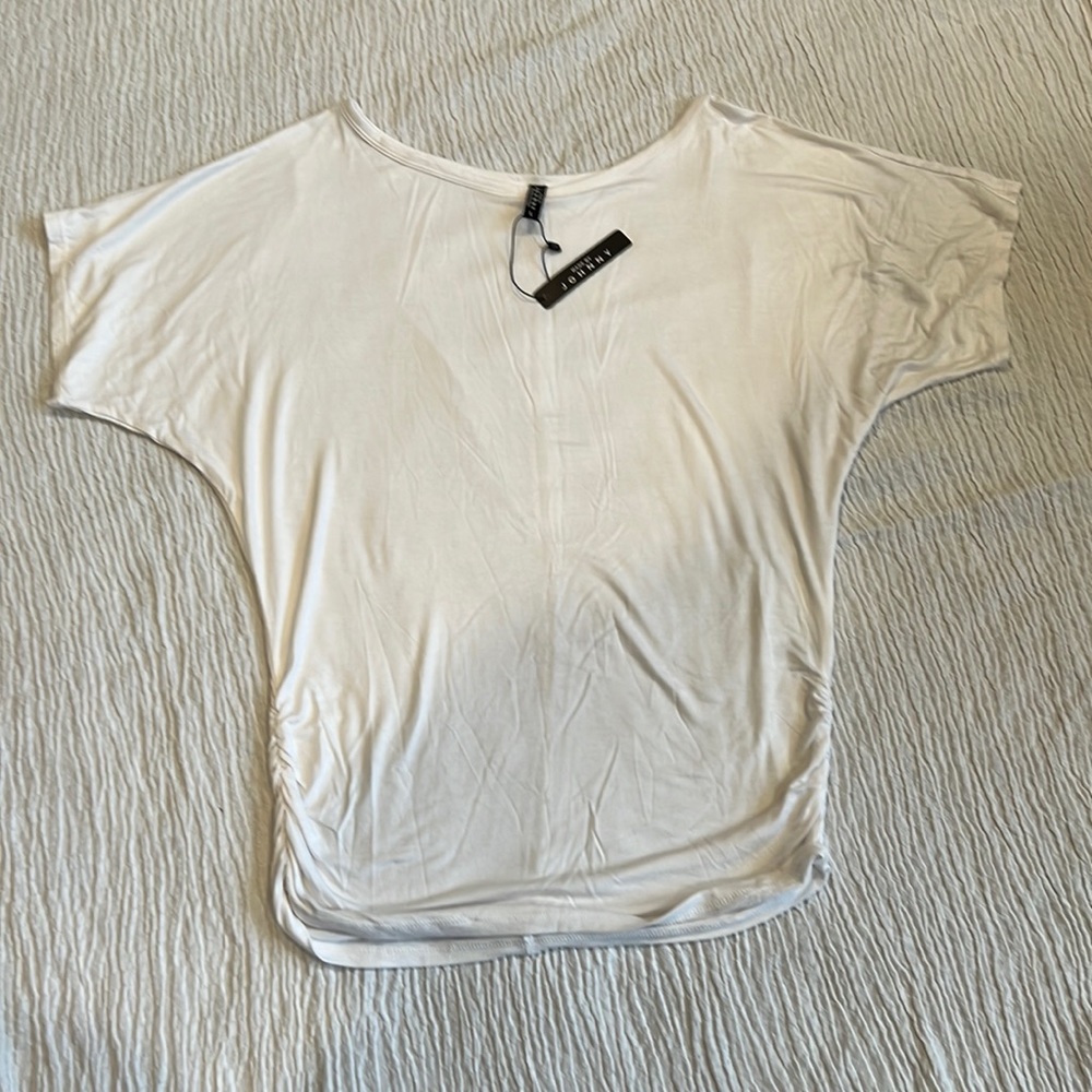 Made by Johnny dolman sleeve jersey knit top L NWT